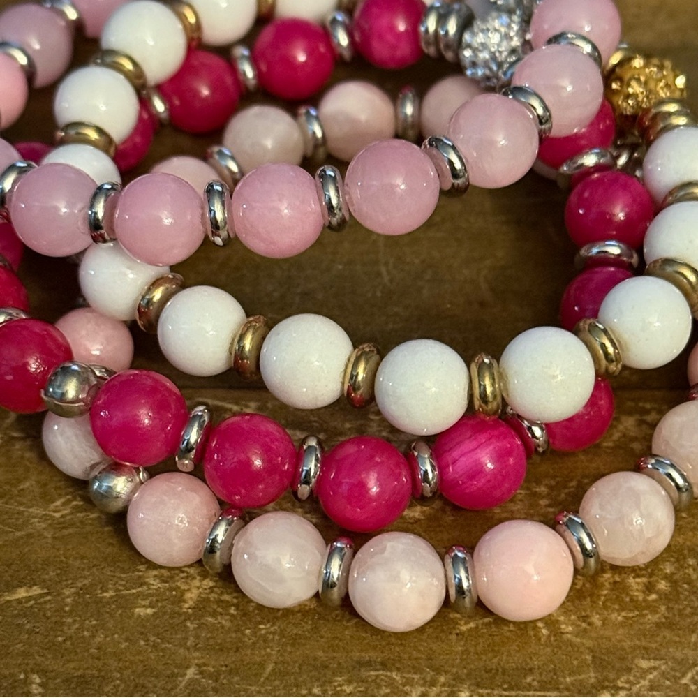 Natural Stone Stackable Stretch Bracelets - image 2